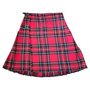 Hector Russell Kiltmaker Vintage Red Royal Stewart Tartan Wool Kilt